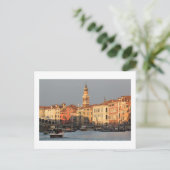 Venice Sunset bij het briefkaart van de Rialtro Br (Staand voorkant)