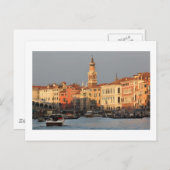 Venice Sunset bij het briefkaart van de Rialtro Br (Voorkant / Achterkant)
