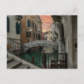 Venice Sunset Canal & Bridge – Romantic Briefkaart (Voorkant)