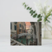 Venice Sunset Canal & Bridge – Romantic Briefkaart (Staand voorkant)