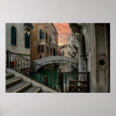 Venice Sunset Canal & Bridge – Romantic Poster (Voorkant)