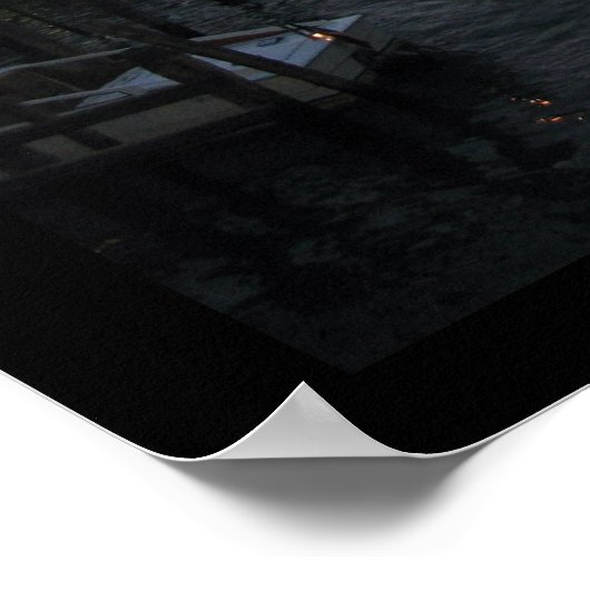 Venice Sunset met Gondalas Poster (Hoek)