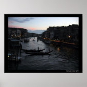 Venice Sunset met Gondalas Poster (Voorkant)