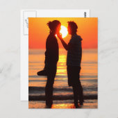 VENICE SUNSET OP LIDO BEACH BRIEFKAART (Voorkant / Achterkant)