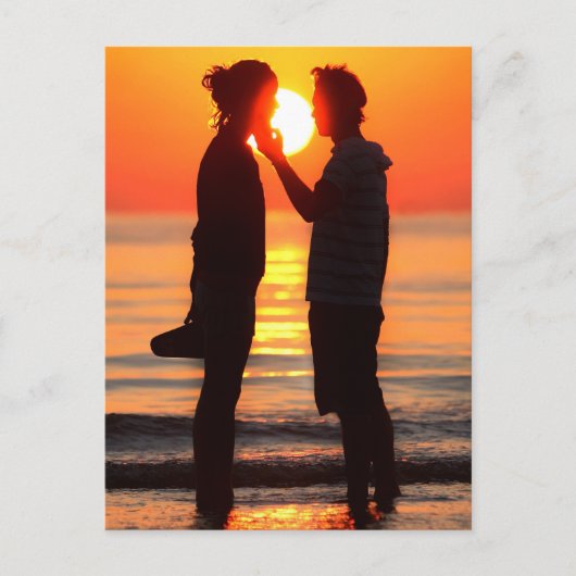 VENICE SUNSET OP LIDO BEACH BRIEFKAART (Voorkant)