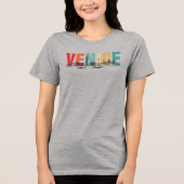 Venice Text with Skyline Tri-Blend Shirt (Voorkant)