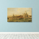 Venice The Dogana en Santa Maria della Salute Canvas Afdruk (Insitu (Houten vloer))