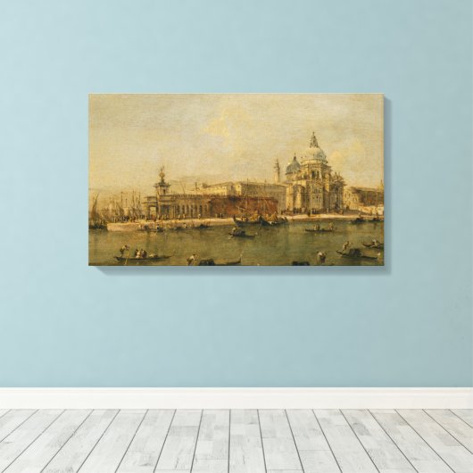 Venice The Dogana en Santa Maria della Salute Canvas Afdruk (Insitu (Houten vloer))