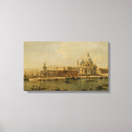 Venice The Dogana en Santa Maria della Salute Canvas Afdruk (Voorkant)
