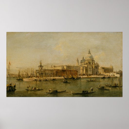 Venice The Dogana en Santa Maria della Salute Poster (Voorkant)