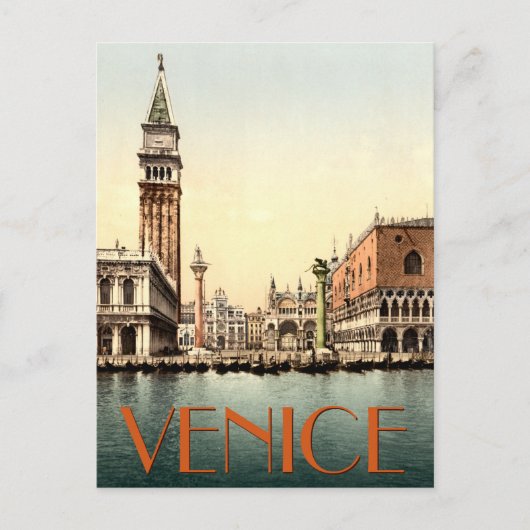 Venice The Piazzetta Grand Canal Italië Briefkaart (Voorkant)