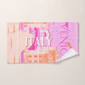 Venice Travel Art, Italië, Reiskunst, Retro, Roze Bad Handdoek (Handdoek)