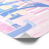 Venice Travel Art, Italië, Reiskunst, Roze Poster (Hoek)