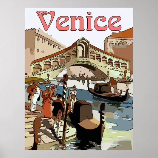 Venice Travel Poster, voeg tekst toe Poster (Voorkant)