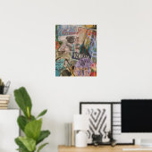 Venice Trendy Italy Travel Collage Poster (Thuiskantoor)