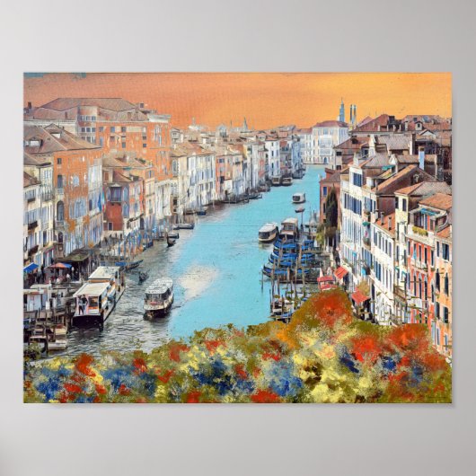 VENICE - Uitzicht VAN DE CANAL GRANDE Poster (Voorkant)