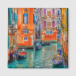 Venice Veneto Italië schilderachtig zomerfoto Magneet<br><div class="desc">Geniet van kleuren uit Italië! Een mooie Venetië reisfoto van Tom Podmore op deze heldere, kleurrijke magneet zal een prachtig en vrolijk souvenir cadeau voor hem, haar, voor je familie, koppels en vrienden maken, en een heerlijke decoratie voor je thuis. Boten in overstroomde historische stad, droomige atmosfeer en unieke kleuren....</div>