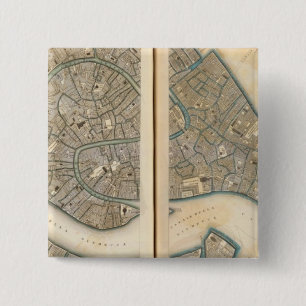 Venice Venezia Venedig Vierkante Button 5,1 Cm
