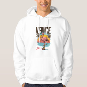 Venice Vibes Flamingo Retro Strand Californië Trop Hoodie