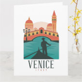 Venice Vintage Revel Kaart (Gele Bloem)