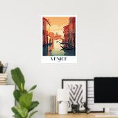 Venice Vintage Travel Poster (Thuiskantoor)