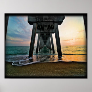 Venice Vissende Pier Poster