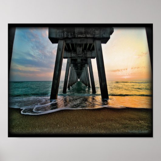 Venice Vissende Pier Poster (Voorkant)