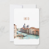 Venice Wedding Info Italië Basilica della Salute i Kaart (Achterkant)