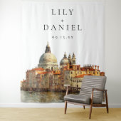 Venice Wedding Photo Backdrop Wandkleed (In situ)