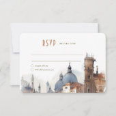 Venice Wedding RSVP Kaart Basilica della Salute (Voorkant)