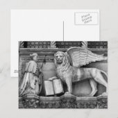 VENICE WINGING LION B/W BRIEFKAART (Voorkant / Achterkant)
