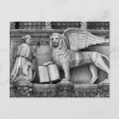VENICE WINGING LION B/W BRIEFKAART (Voorkant)