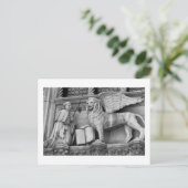 VENICE WINGING LION B/W BRIEFKAART (Staand voorkant)