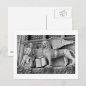 VENICE WINGING LION B/W BRIEFKAART (Voorkant / Achterkant)