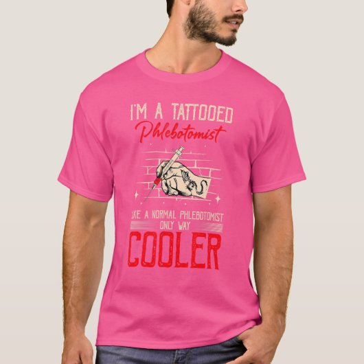 Venipunctie Naald Tattoo Meme Design T-shirt (Voorkant)