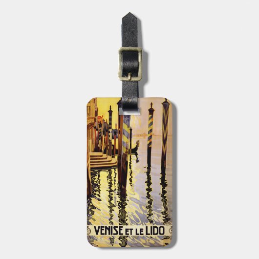  "Venise et le Lido" aangepast bagagelabel (Voorkant verticaal)