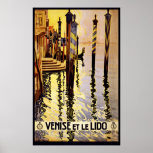 "Venise et le Lido" Italiaans poster van vintage