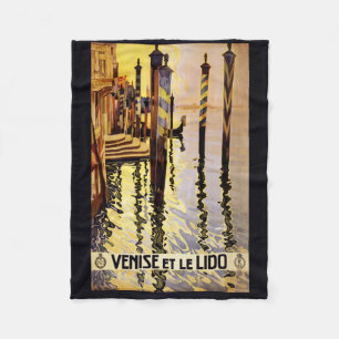 "Venise et le Lido" Italië vintage reizen fleece Deken