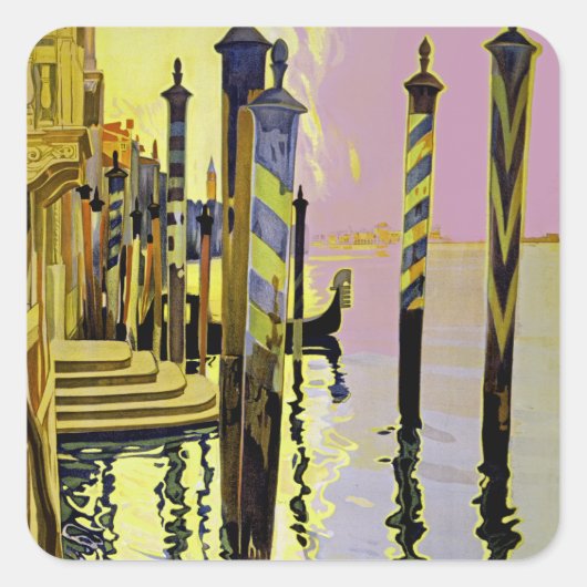 Venise et le Lido Vierkante Sticker (Voorkant)