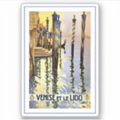 Venise et le Lido Vintage Poster Sticker (Voorkant)