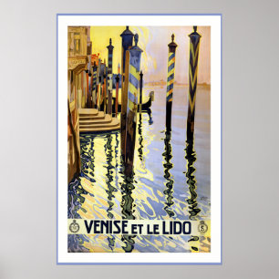 "Venise et le Lido" Vintage Travel Poster