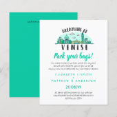 VENISE Trouwkaart Handgetekende Skyline Moderne Ui (Voorkant / Achterkant)