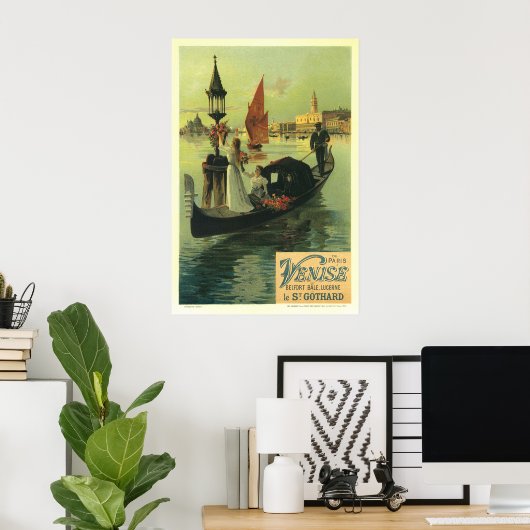 Venise Venice  Franse Adverteren Poster (Thuiskantoor)