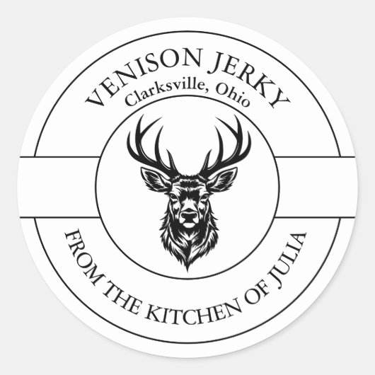 Venison Jerky Label (Voorkant)
