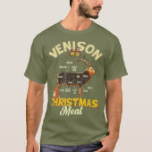 Venison Meat Chart The KerstMeat Deer T-shirt (Voorkant)