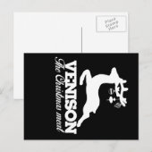 Venison van het kerstvlees feestdagenkaart (Voorkant / Achterkant)