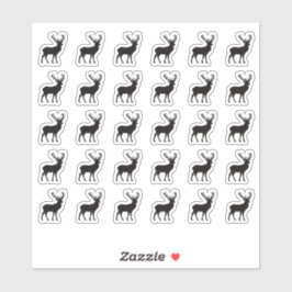 Venison Wedding Place Card Food Meal Menu Choice Sticker