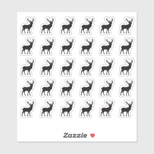 Venison Wedding Place Card Food Meal Menu Choice Sticker (Vel)