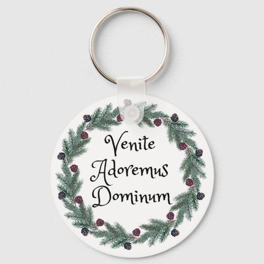Venite Adoremus Dominum - Latijns-religieuze kerst Sleutelhanger (Voorkant)