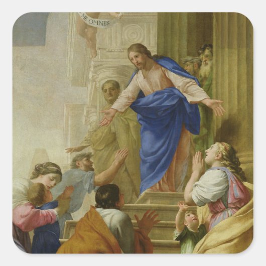 Venite als ik Omnes Vierkante Sticker (Voorkant)